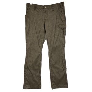 Duluth Trading Co Hiking Cargo Pant Roll Tab Utility Size 14 Heathered